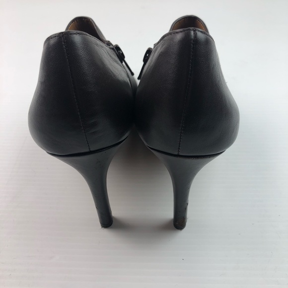 Coach Brown Leather Seneca Wax Heel Booties 9.5B - Picture 5 of 8